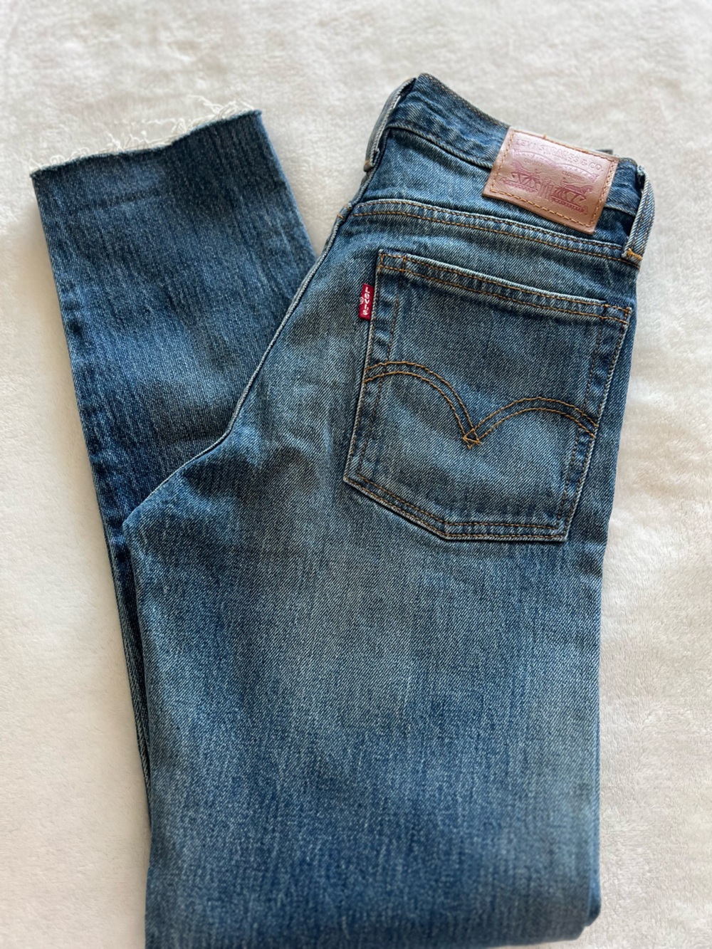 White Oak Cone Denim Levi's Women's Straight-Leg Blue Denim Jeans